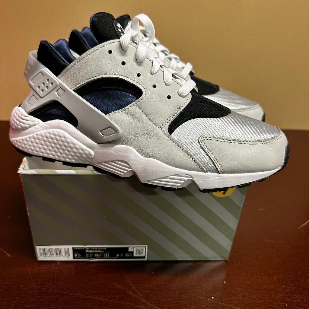 Nike Mens Gray Air Huarache Dd1068-005 Lace Up Sneaker Shoes Size Us 9.5